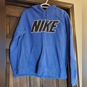 Nike L Blue and Black Hoodie